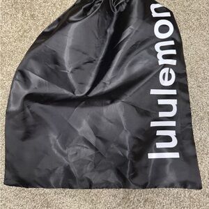 Lululemon Black Drawstring Bag